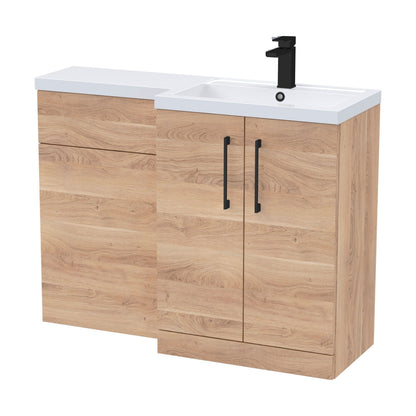 [BFLE3011RH018] Bramshall Combination Vanity Unit with Basin & WC, Right Hand, 1100mm x 390mm - Choice of Colour and Handle Finish - Cutout