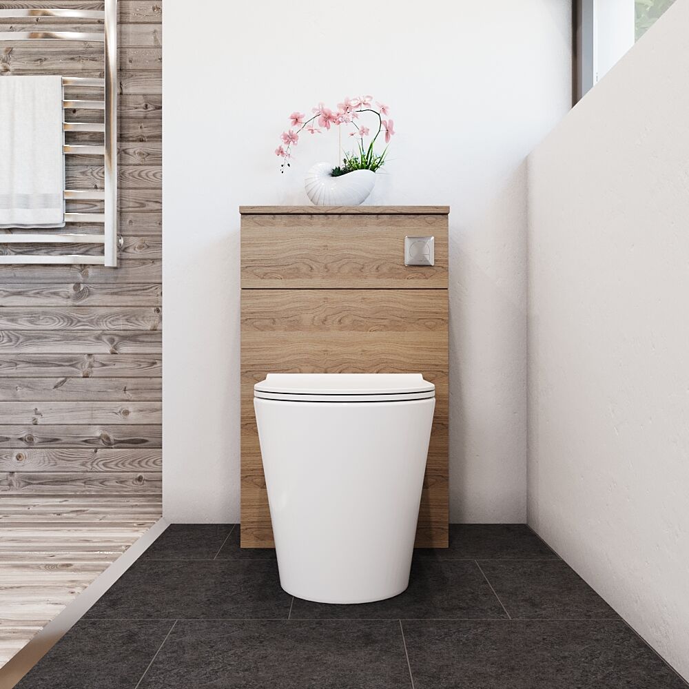 [BFLE3041] Bramshall 500mm Floor-Standing Contemporary Compact WC Toilet Unit - Lifestyle 1