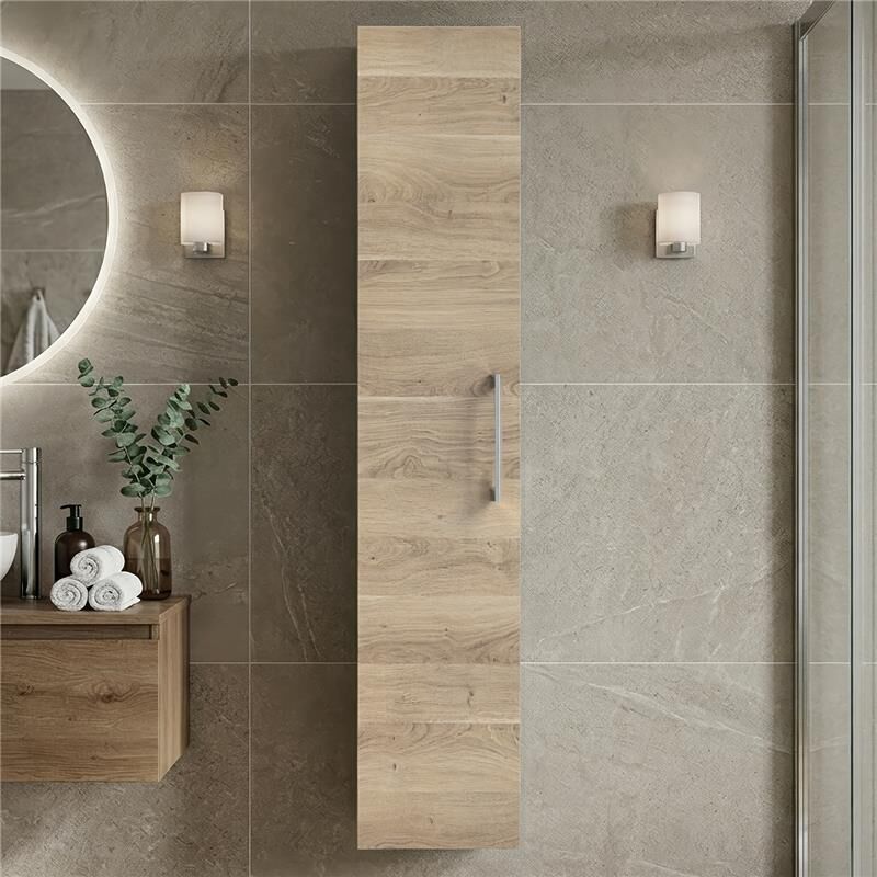 [BFLE3061] Bramshall 300mm Wall Hung 1 Door Tall Unit - Choice of Colour and Handle Finish - Silo