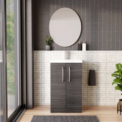 [BFLE501A] Contemporary Floor Standing Vanity Unit with Mid-Edge Basin, Choice of Size - Lifestyle 1