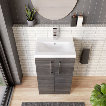 [BFLE501A] Contemporary Floor Standing Vanity Unit with Mid-Edge Basin, Choice of Size - Lifestyle 2