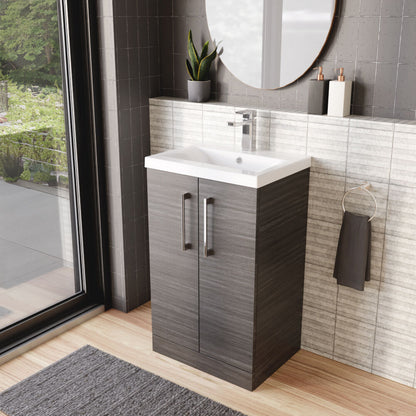 [BFLE501A] Contemporary Floor Standing Vanity Unit with Mid-Edge Basin, Choice of Size - Lifestyle 3