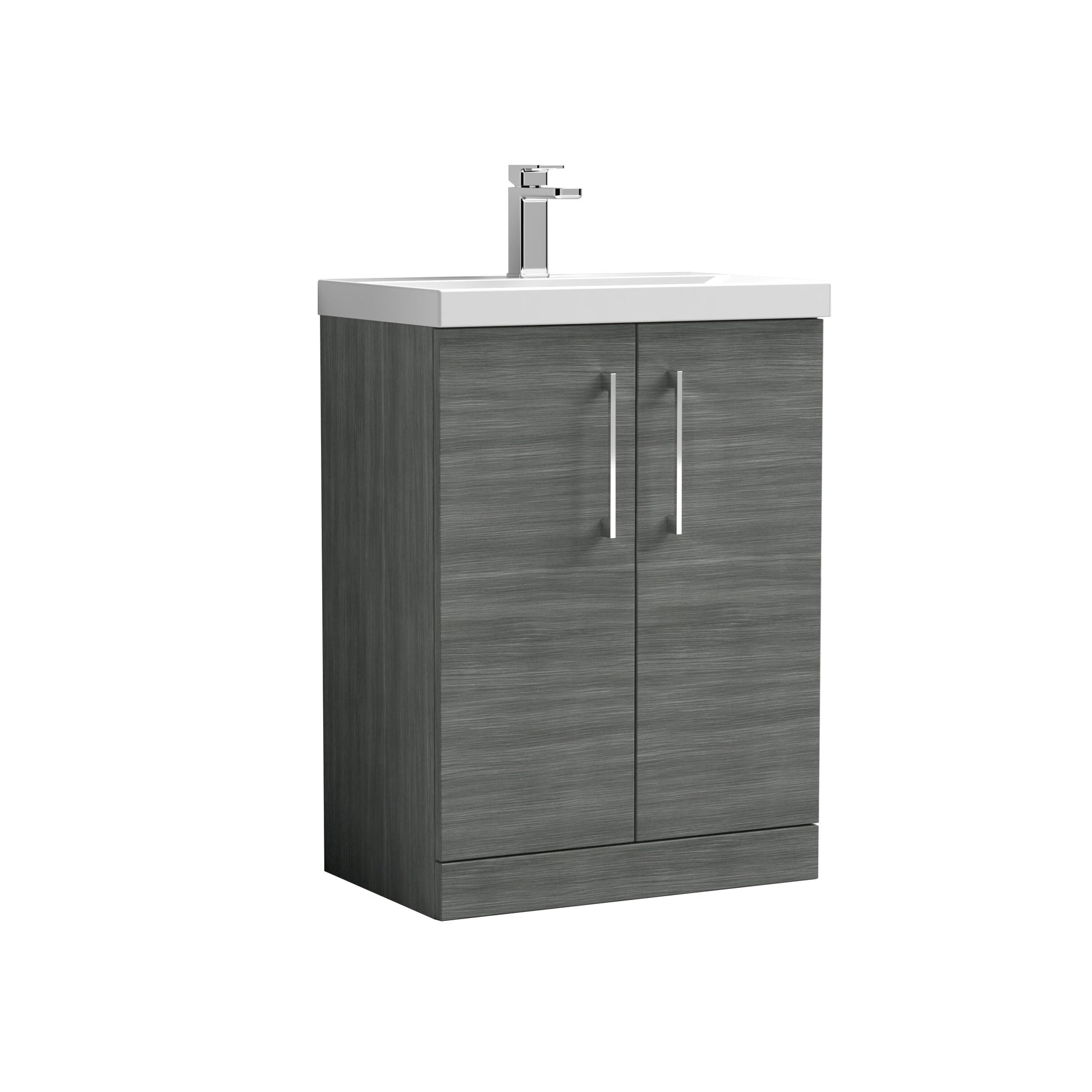 [BFLE503A] Contemporary Floor Standing Vanity Unit with Mid-Edge Basin, Choice of Size - Cutout
