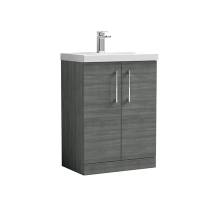 [BFLE503A] Contemporary Floor Standing Vanity Unit with Mid-Edge Basin, Choice of Size - Cutout