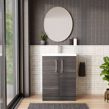 [BFLE503A] Contemporary Floor Standing Vanity Unit with Mid-Edge Basin, Choice of Size - Lifestyle 1