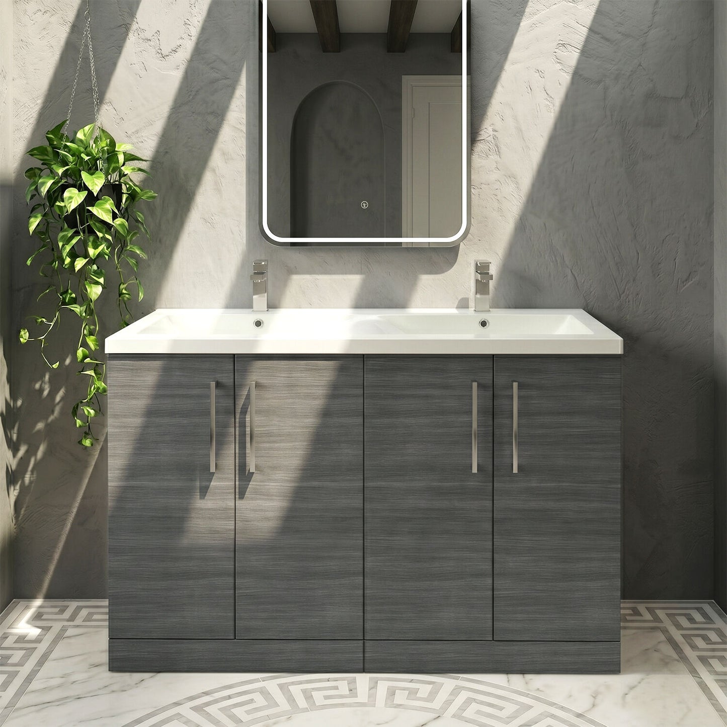 [BFLE503F2] Bramshall Floor Standing 4 Door Vanity Basin Unit - Choice of Colour and Basin Type - Silo