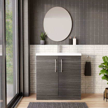 [BFLE505A] Contemporary Floor Standing Vanity Unit with Mid-Edge Basin, Choice of Size - Lifestyle 1