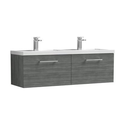 [BFLE522C2] Bramshall Wall Hung 2 Drawer Vanity Basin Unit - 1200mm - Choice of Colour and Basin Type - Cutout