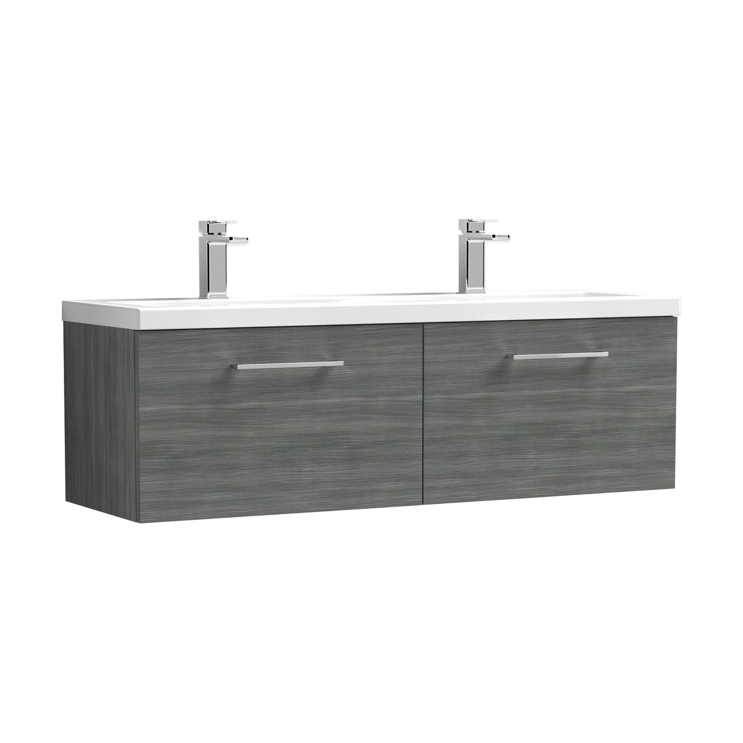 [BFLE522F2] Bramshall Wall Hung 2 Drawer Vanity Basin Unit - 1200mm - Choice of Colour and Basin Type - Cutout