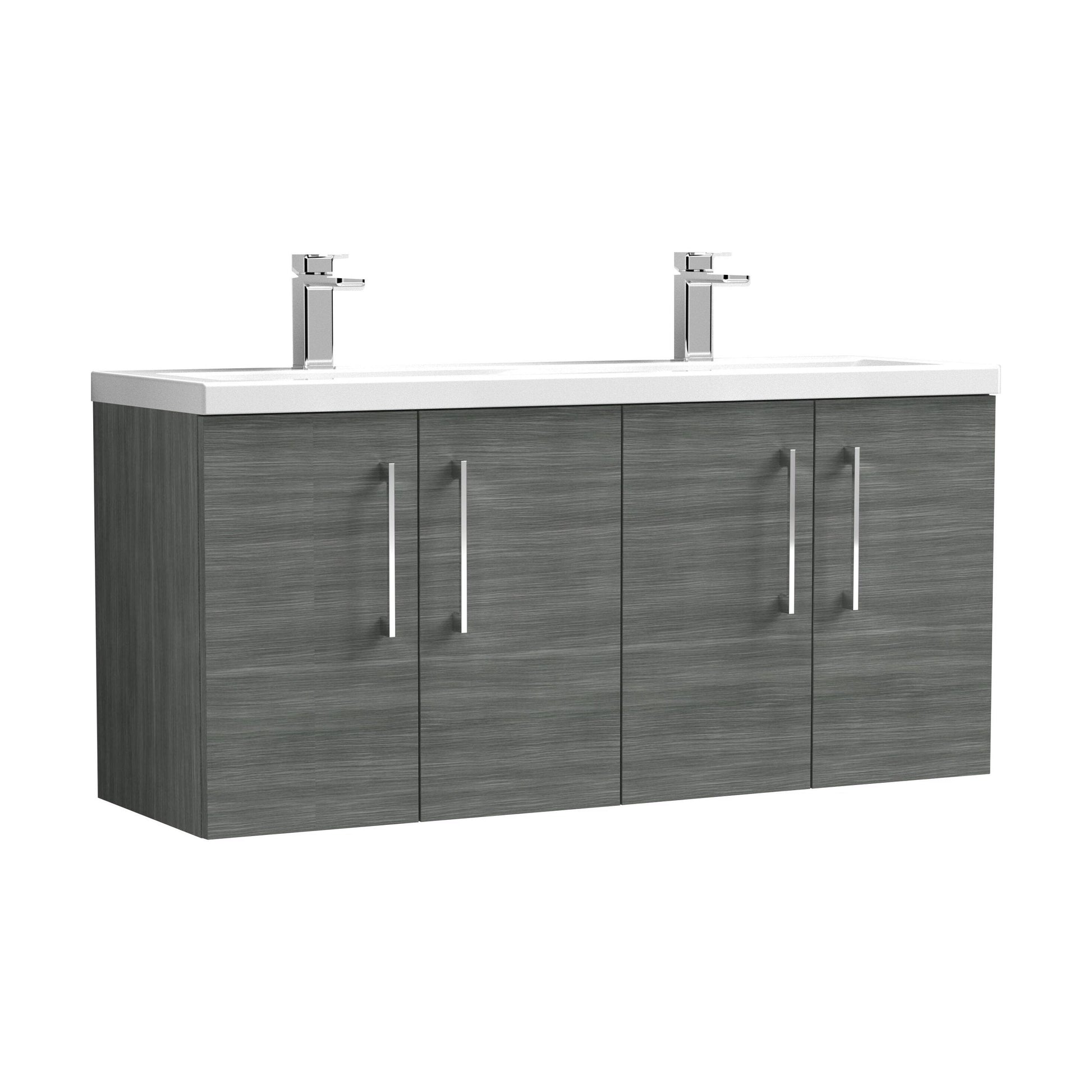 [BFLE523F2] Bramshall 4 Door Vanity Basin Unit - 1200mm - Choice of Basin and Colour - Cutout