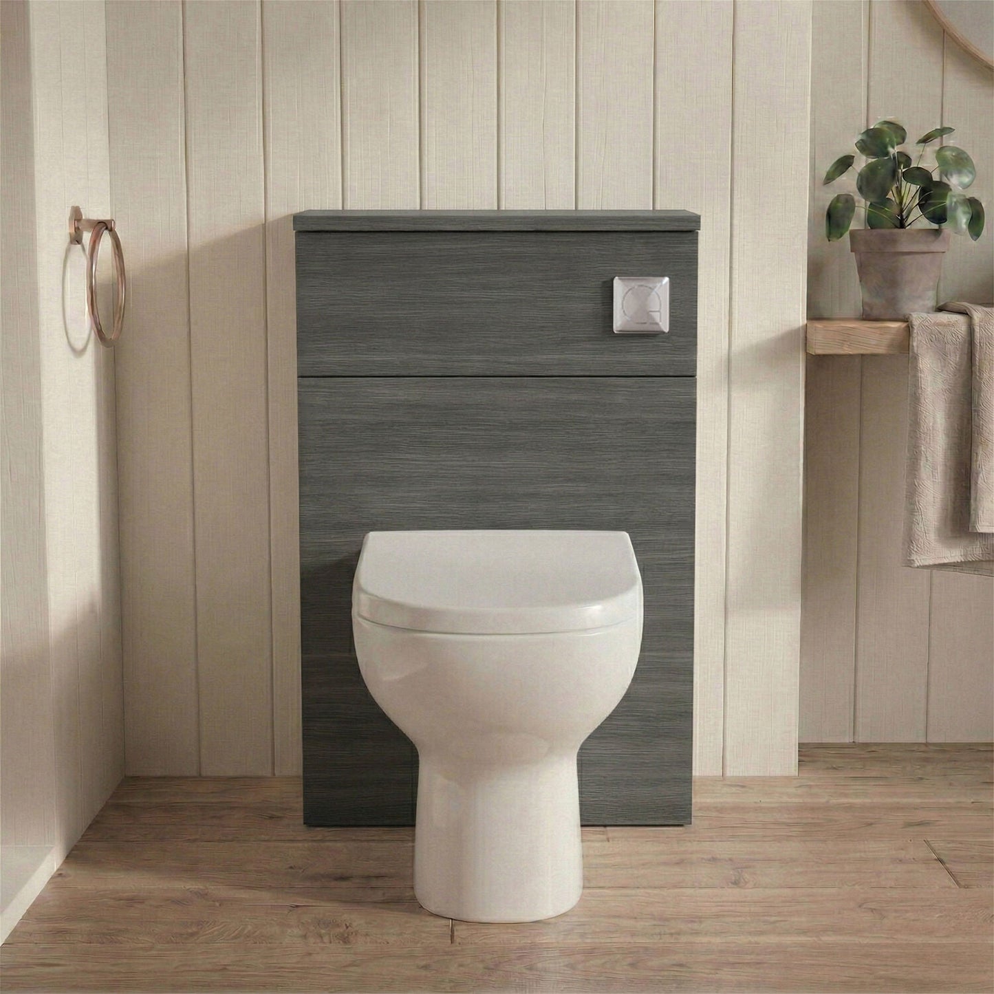 [BFLE541] Bramshall 500mm Floor-Standing Contemporary Compact WC Toilet Unit - Silo