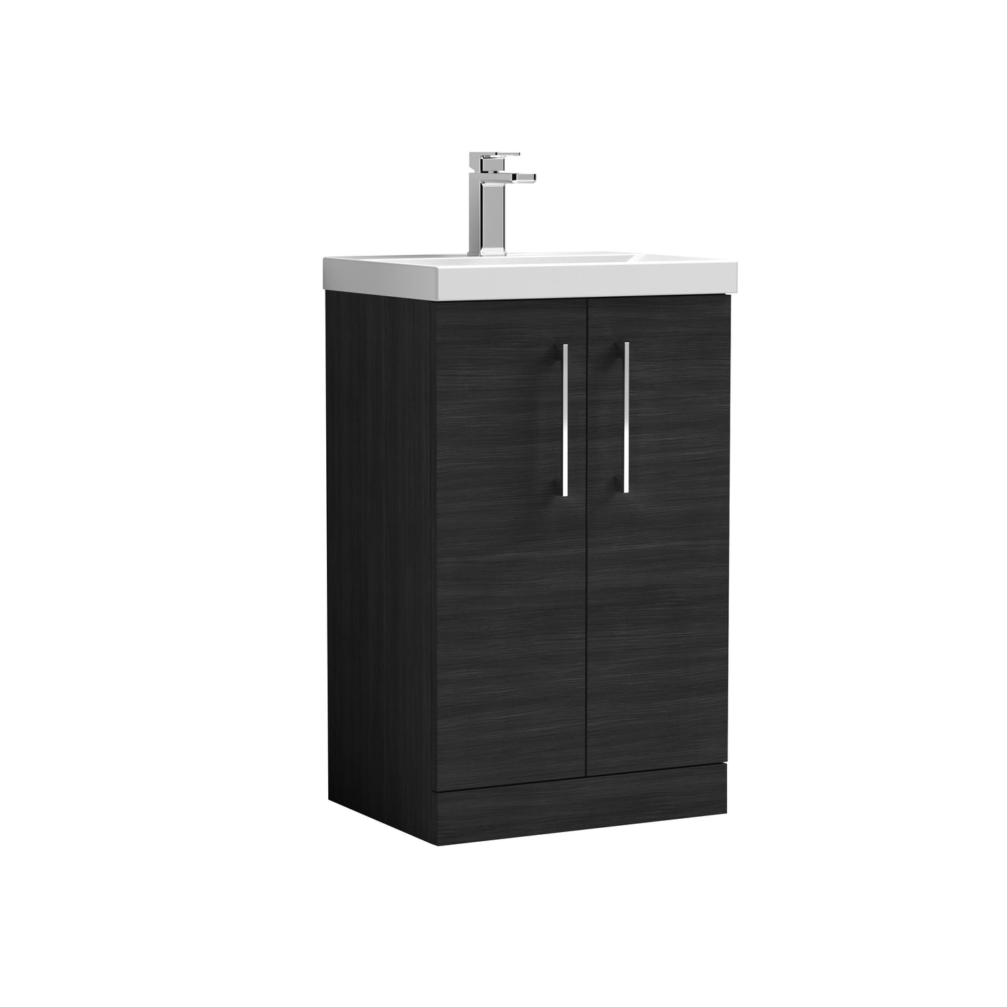 [BFLE601A] Contemporary Floor Standing Vanity Unit with Mid-Edge Basin, Choice of Size - Cutout