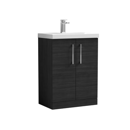 [BFLE603A] Contemporary Floor Standing Vanity Unit with Mid-Edge Basin, Choice of Size - Cutout