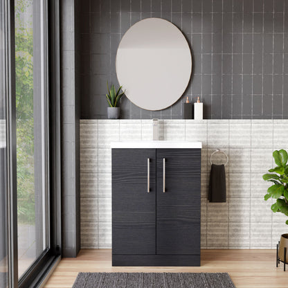[BFLE603A] Contemporary Floor Standing Vanity Unit with Mid-Edge Basin, Choice of Size - Lifestyle 1