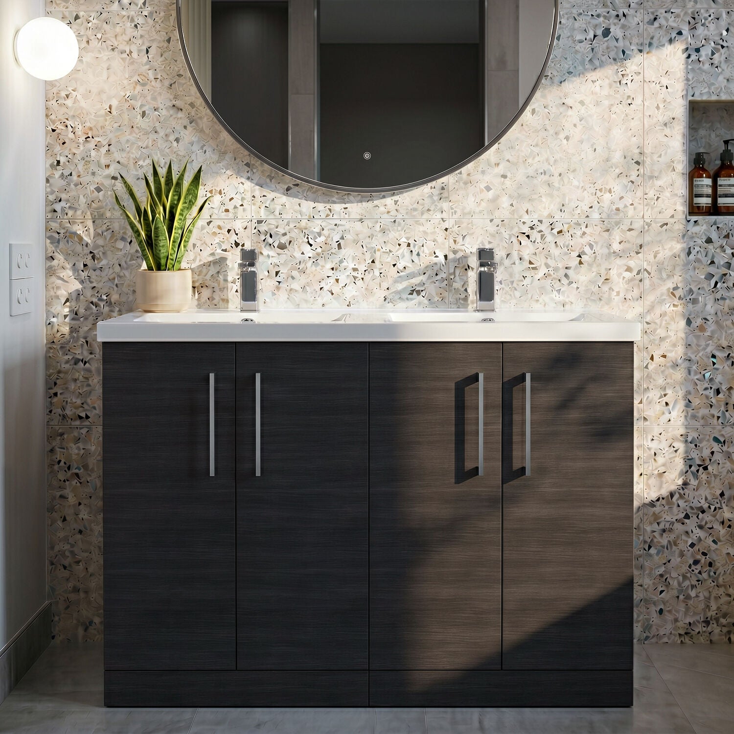 [BFLE603C2] Bramshall Floor Standing 4 Door Vanity Basin Unit - Choice of Colour and Basin Type - Silo