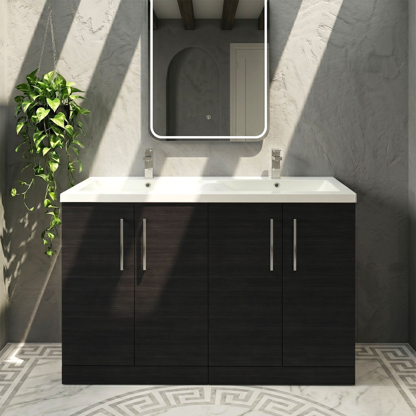 [BFLE603F2] Bramshall Floor Standing 4 Door Vanity Basin Unit - Choice of Colour and Basin Type - Silo