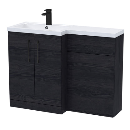 [BFLE611LH018] Bramshall Combination Vanity Unit with Basin & WC, Left Hand, 1100mm x 390mm - Choice of Colour and Handle Finish - Cutout