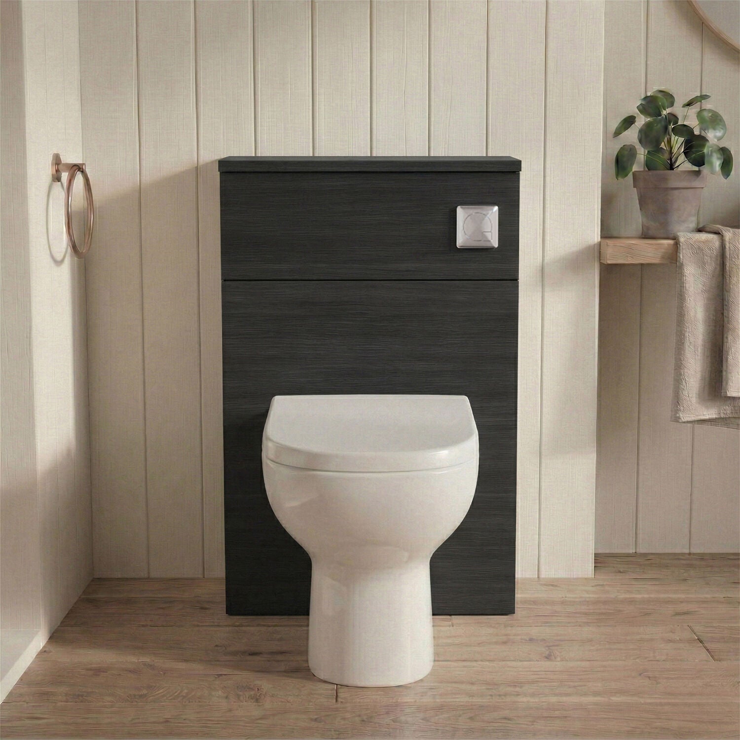 [BFLE641] Bramshall 500mm Floor-Standing Contemporary Compact WC Toilet Unit - Silo