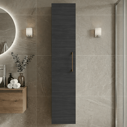 [BFLE661NH019] Bramshall 300mm Wall Hung 1 Door Tall Unit - Choice of Colour and Handle Finish - Silo