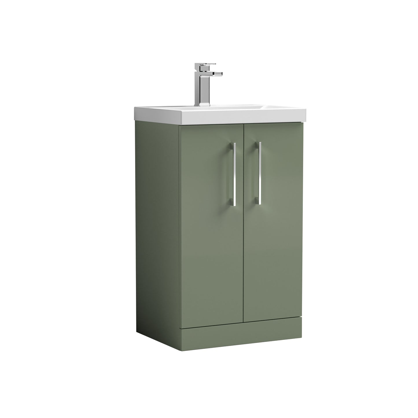 [BFLE801A] Contemporary Floor Standing Vanity Unit with Mid-Edge Basin, Choice of Size - Cutout