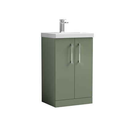 [BFLE801A] Contemporary Floor Standing Vanity Unit with Mid-Edge Basin, Choice of Size - Cutout