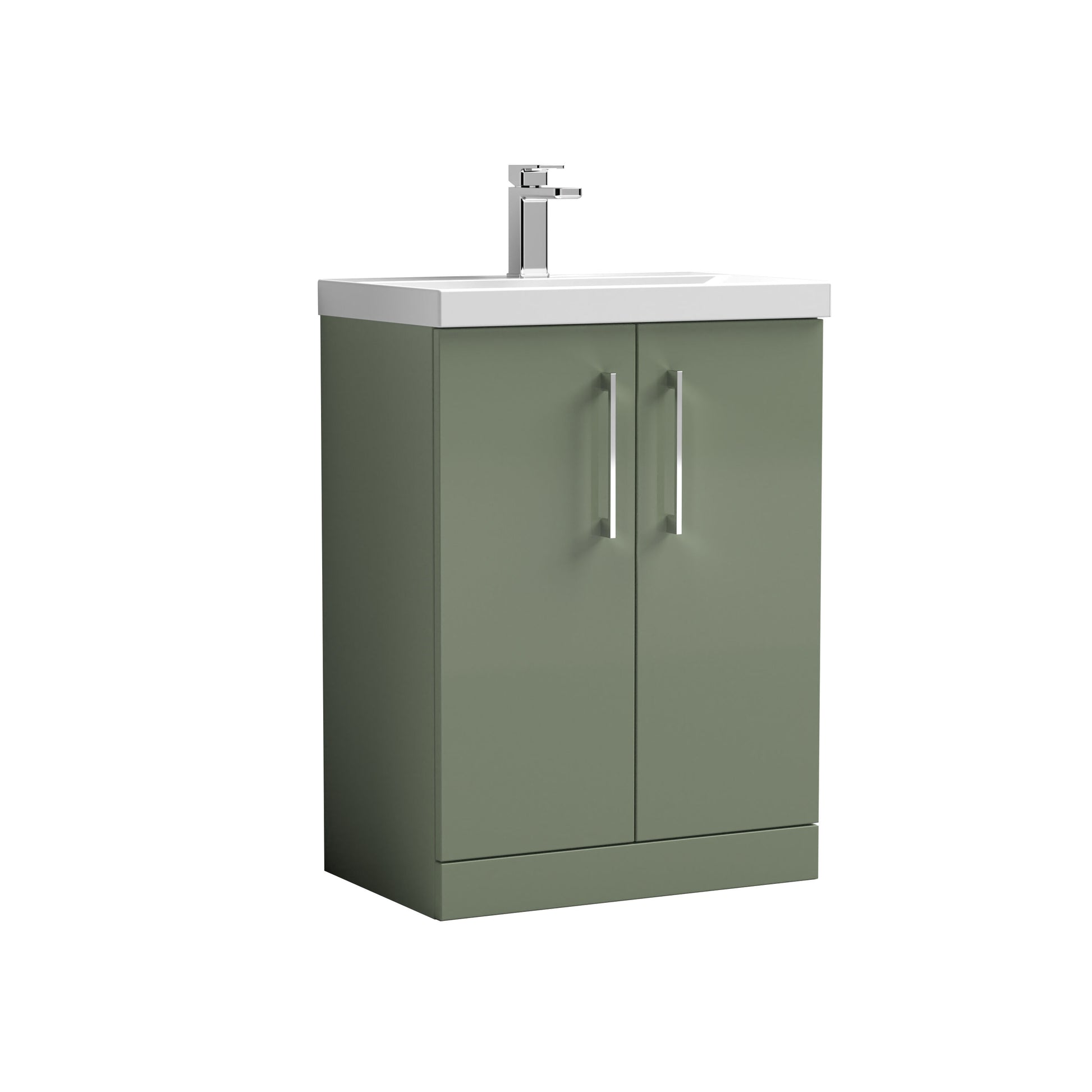 [BFLE803A] Contemporary Floor Standing Vanity Unit with Mid-Edge Basin, Choice of Size - Cutout