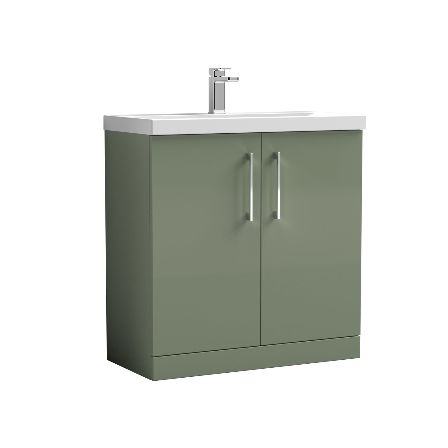 [BFLE805A] Contemporary Floor Standing Vanity Unit with Mid-Edge Basin, Choice of Size - Cutout