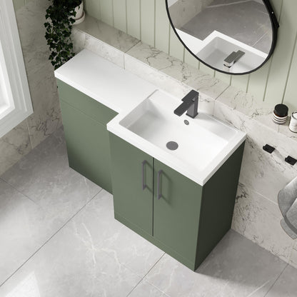 [BFLE811RH716] Bramshall Combination Vanity Unit with Basin & WC, Right Hand, 1100mm x 390mm - Choice of Colour and Handle Finish - Lifestyle 2