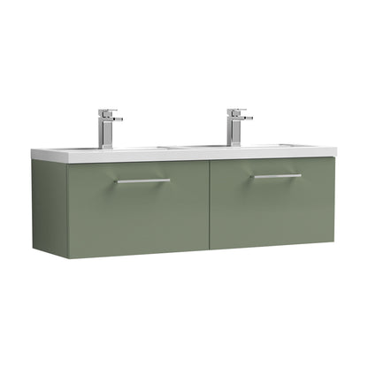 [BFLE822C2] Bramshall Wall Hung 2 Drawer Vanity Basin Unit - 1200mm - Choice of Colour and Basin Type - Cutout