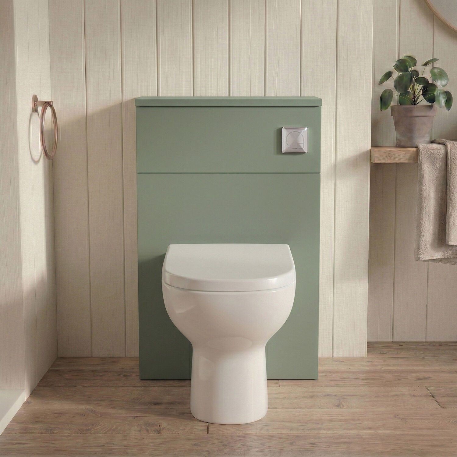 [BFLE841] Bramshall 500mm Floor-Standing Contemporary Compact WC Toilet Unit - Silo