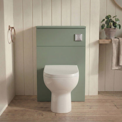 [BFLE841] Bramshall 500mm Floor-Standing Contemporary Compact WC Toilet Unit - Silo