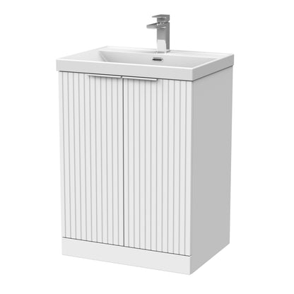[BFLF103E] Callingwood Contemporary Floor Standing 2 Door Vanity Unit with Thin-Edge Ceramic Basin, Choice of Size and Colour - Cutout