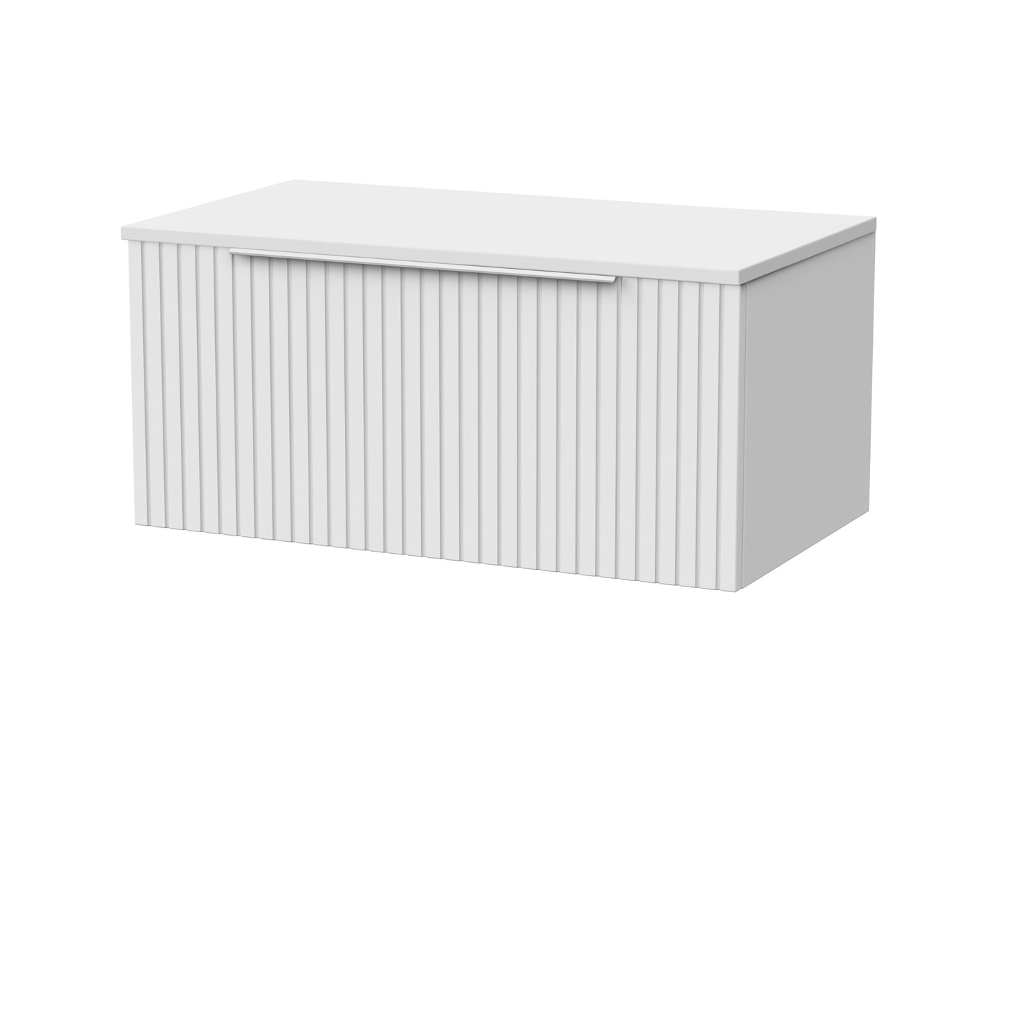 [BFLF125W] Callingwood Contemporary Wall Hung 1 Drawer Vanity Unit with Laminate Worktop, Choice of Size and Colour - Cutout