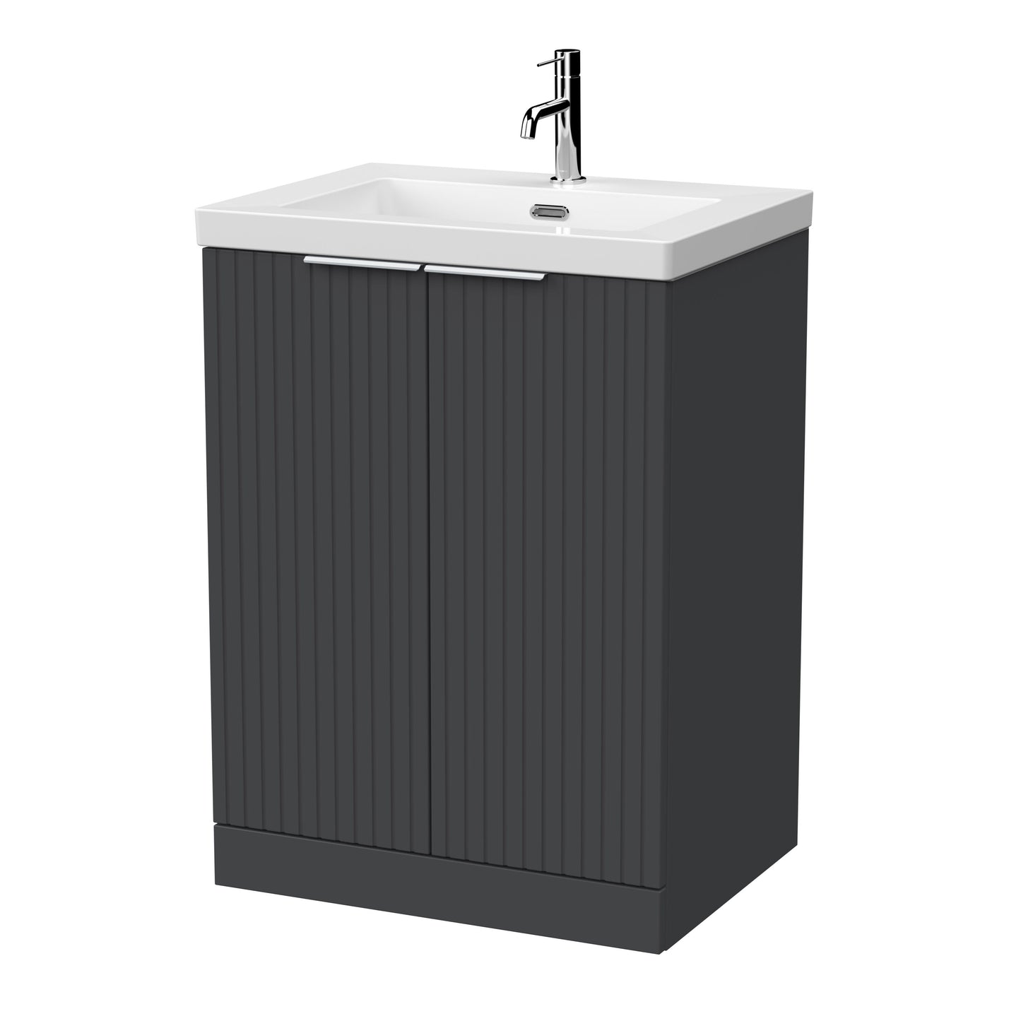 [BFLF1403L] Callingwood Contemporary Floor Standing 2 Door Vanity Unit with 1 Tap Hole Fireclay Basin, Choice of Size and Colour - Cutout
