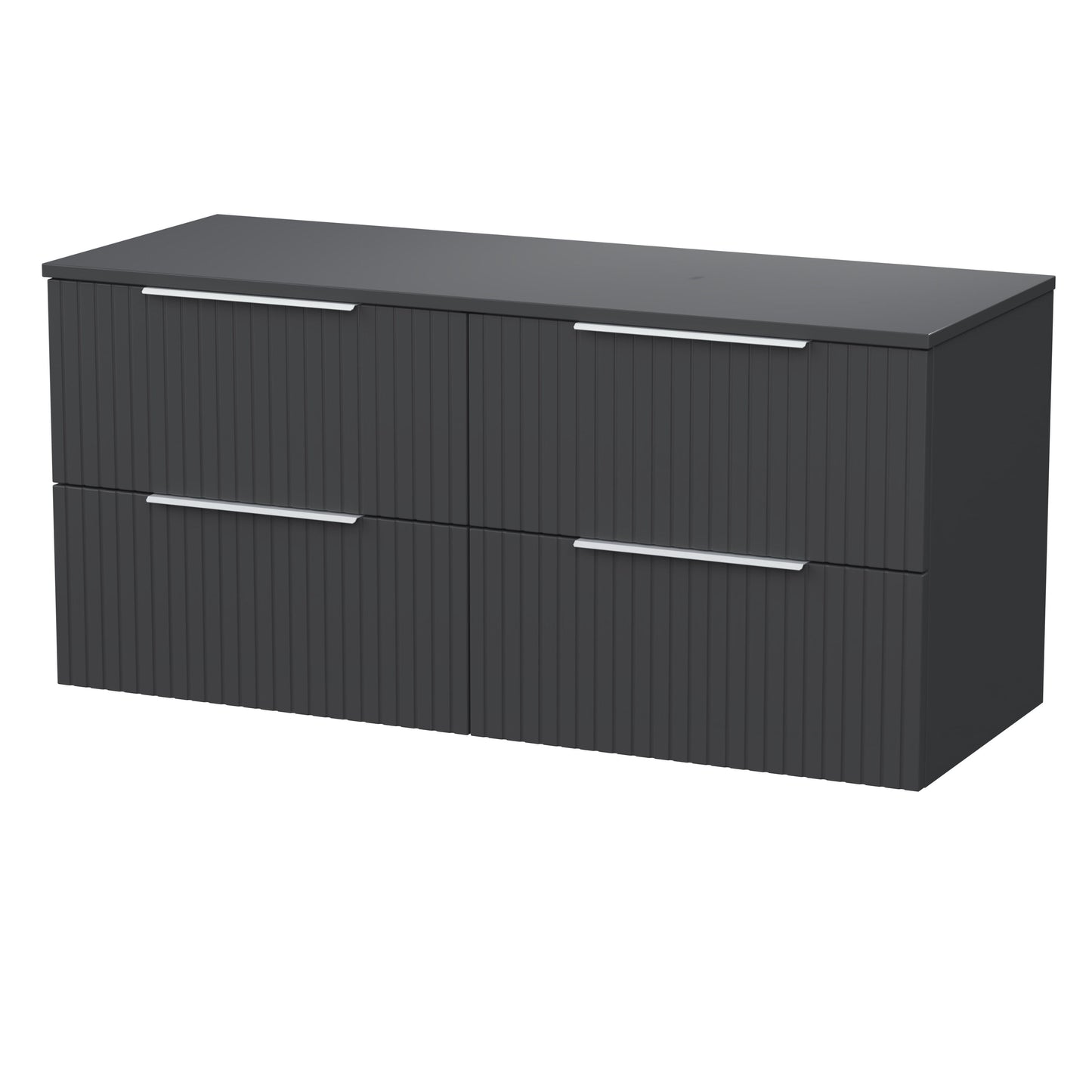 [BFLF1424W2] Callingwood Contemporary Wall Hung 4 Drawer 1200mm Vanity Unit with Laminate Worktop, Choice of Colour - Cutout