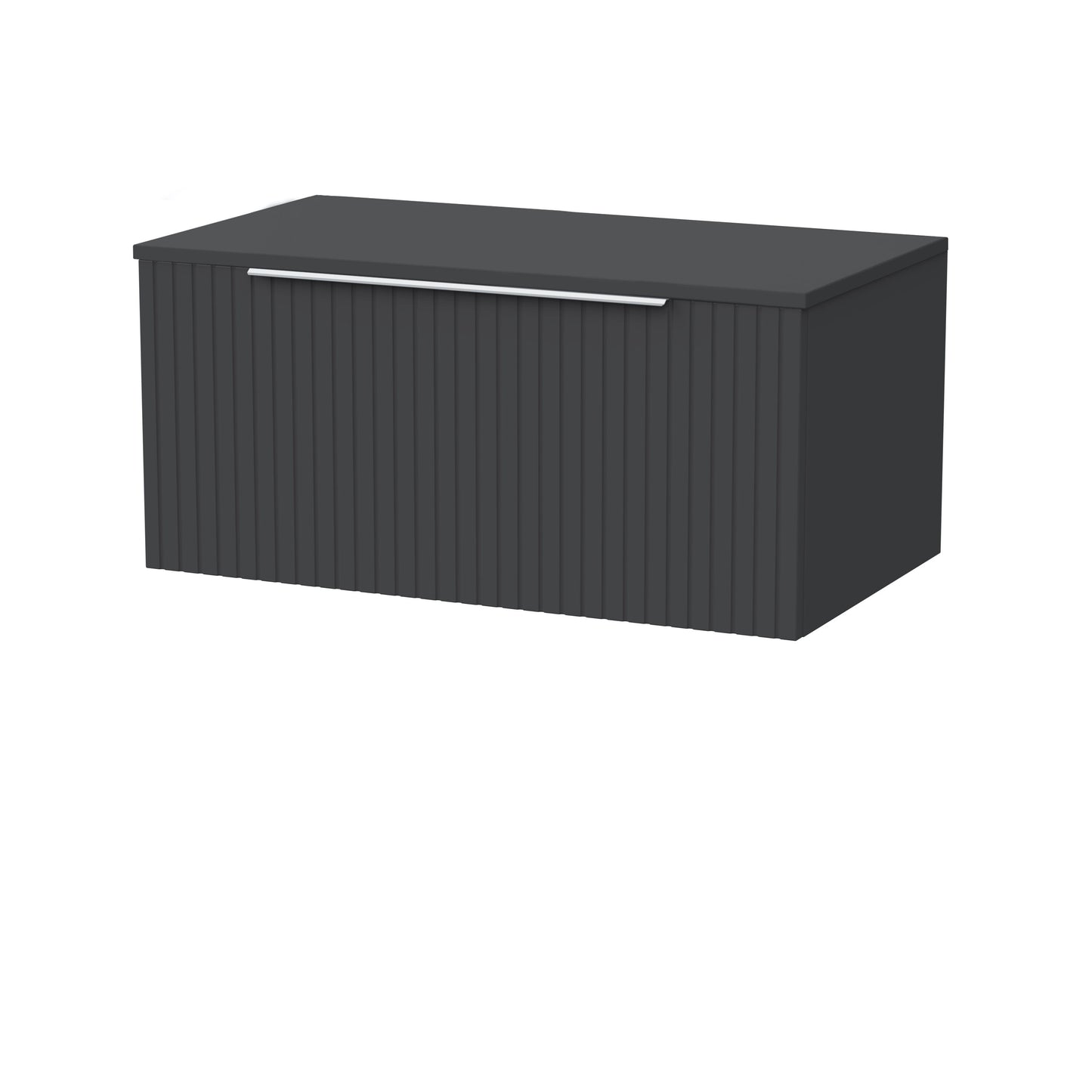 [BFLF1425W] Callingwood Contemporary Wall Hung 1 Drawer Vanity Unit with Laminate Worktop, Choice of Size and Colour - Cutout