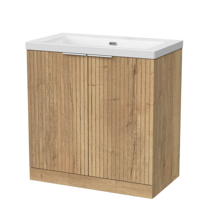 [BFLF1805K] Callingwood Contemporary Floor Standing 2 Door Vanity Unit with 0 Tap Hole Fireclay Basin, Choice of Size and Colour - Cutout