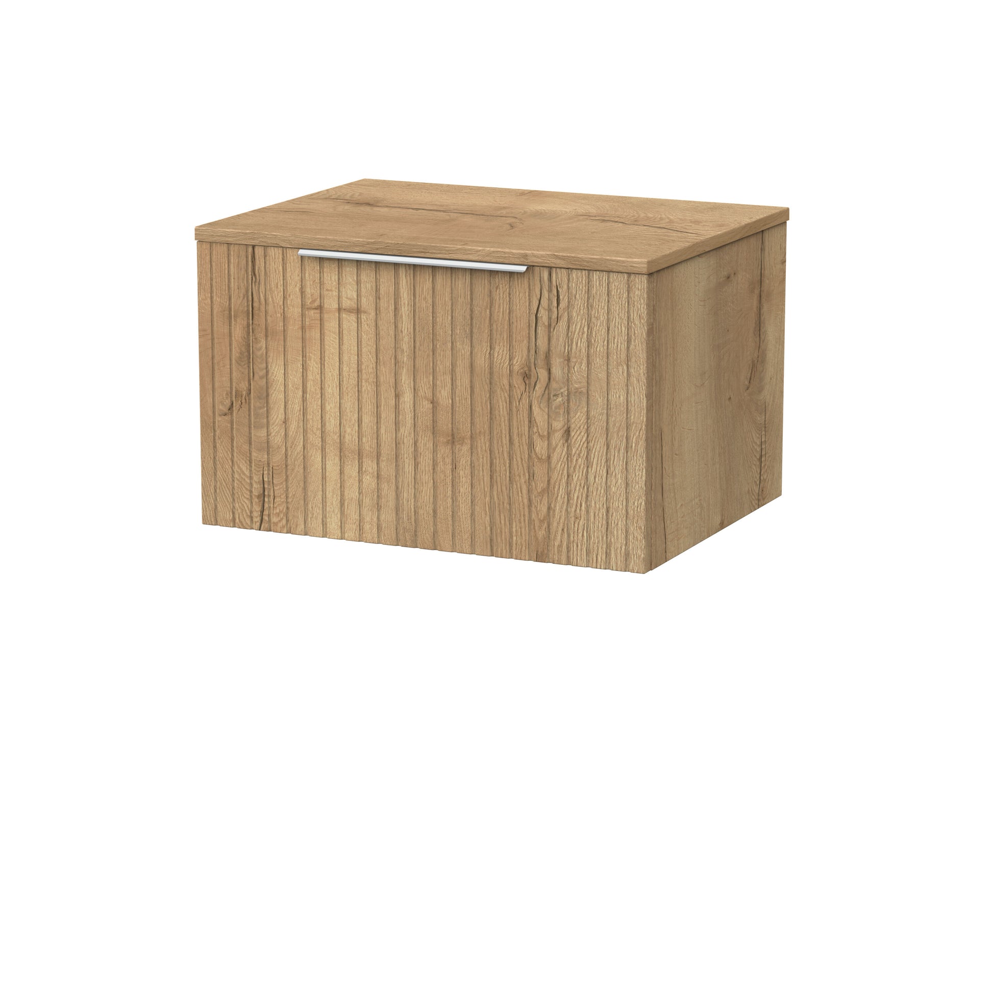 [BFLF1822W] Callingwood Contemporary Wall Hung 1 Drawer Vanity Unit with Laminate Worktop, Choice of Size and Colour - Cutout