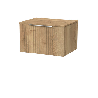 [BFLF1822W] Callingwood Contemporary Wall Hung 1 Drawer Vanity Unit with Laminate Worktop, Choice of Size and Colour - Cutout