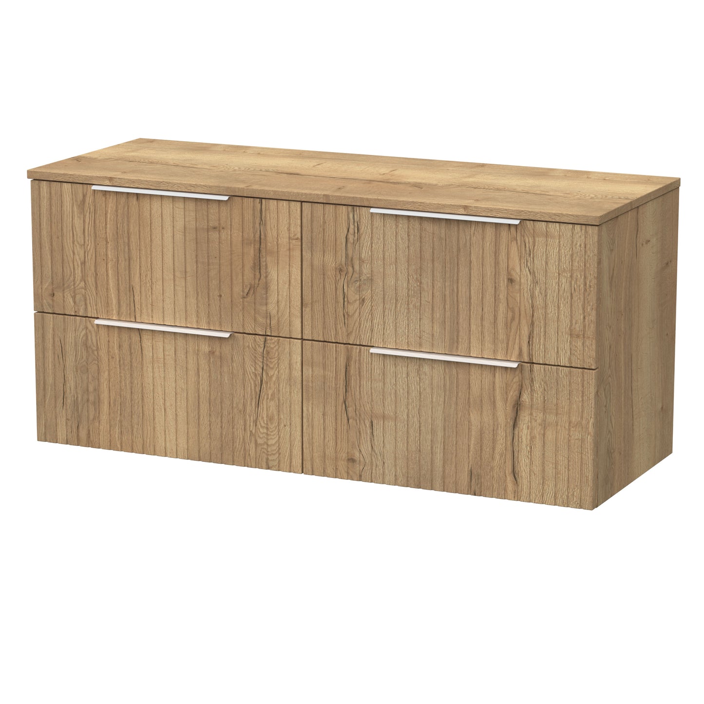 [BFLF1824W2] Callingwood Contemporary Wall Hung 4 Drawer 1200mm Vanity Unit with Laminate Worktop, Choice of Colour - Cutout