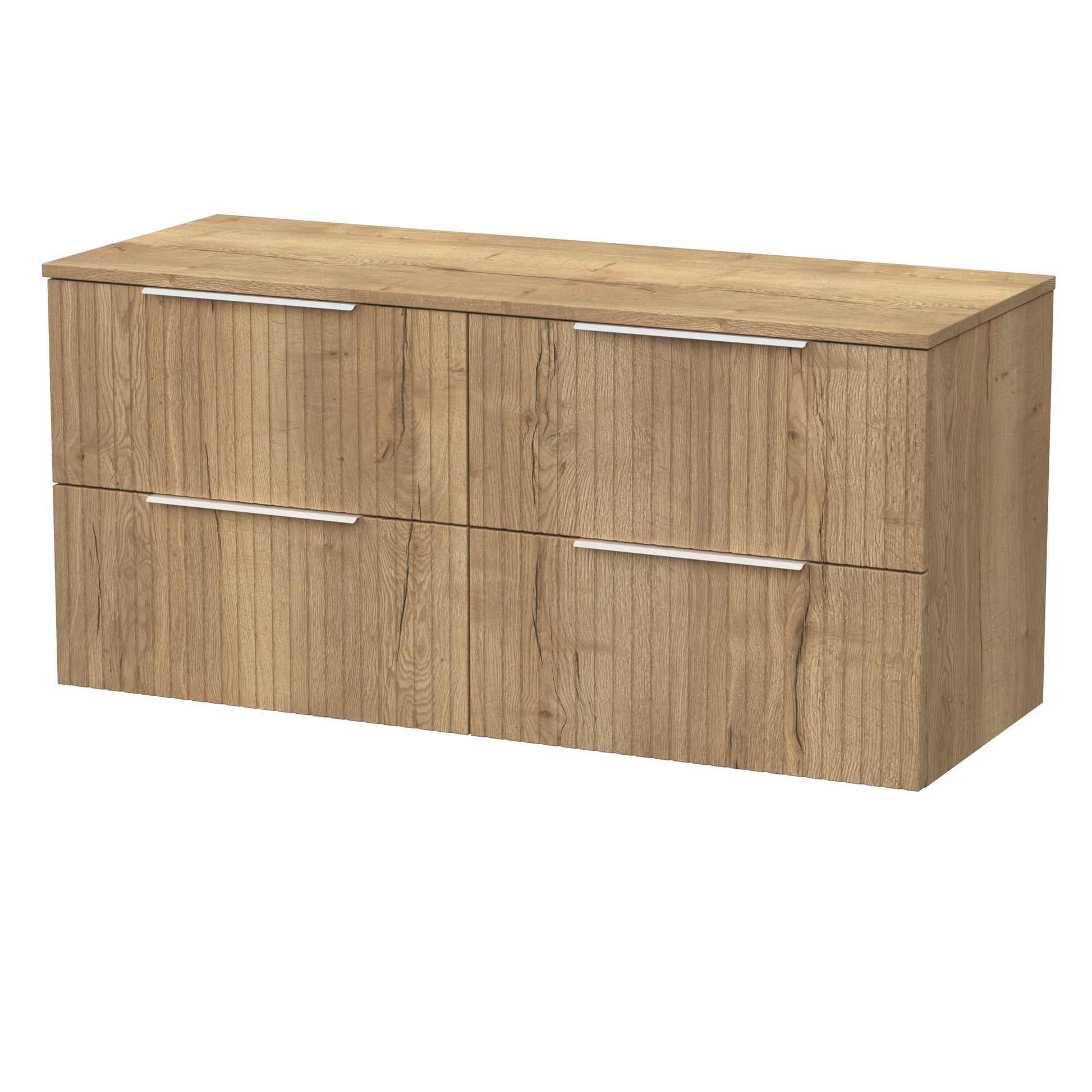 [BFLF1824W2] Callingwood Contemporary Wall Hung 4 Drawer 1200mm Vanity Unit with Laminate Worktop, Choice of Colour - Cutout