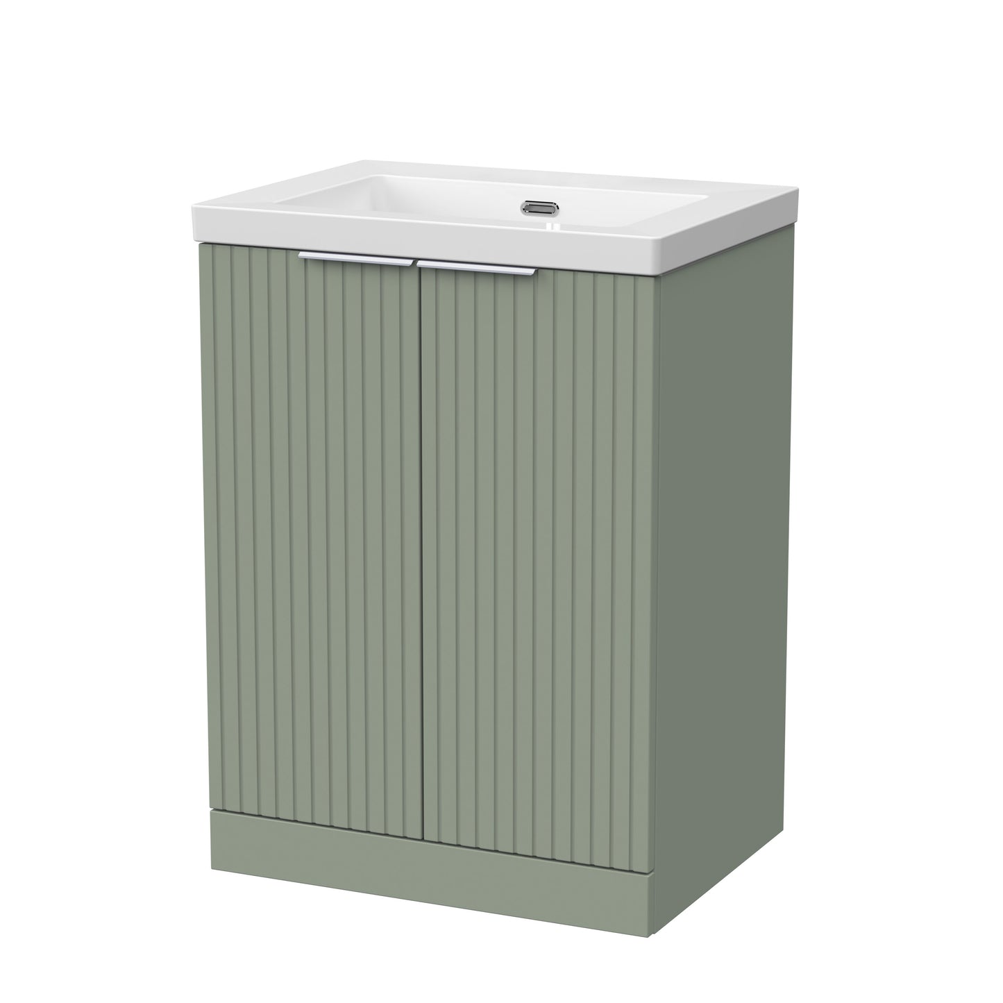 [BFLF3103K] Callingwood Contemporary Floor Standing 2 Door Vanity Unit with 0 Tap Hole Fireclay Basin, Choice of Size and Colour - Cutout