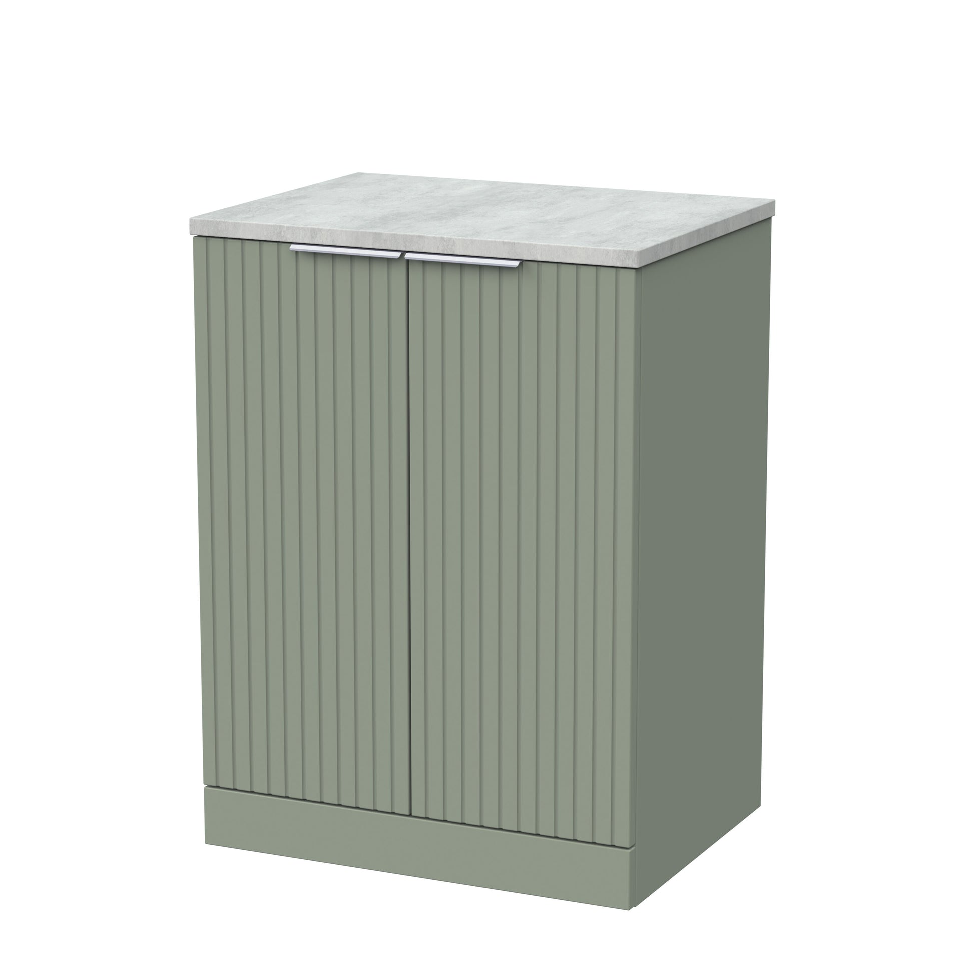 [BFLF3103LBG] Callingwood Contemporary Floor Standing 2 Door Vanity Unit with Bellato Grey Laminate Worktop, Choice of Size and Colour - Cutout