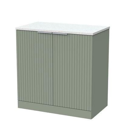 [BFLF3105LWN] Callingwood Contemporary Floor Standing 2 Door Vanity Unit with White Nebula Laminate Worktop, Choice of Size and Colour - Cutout
