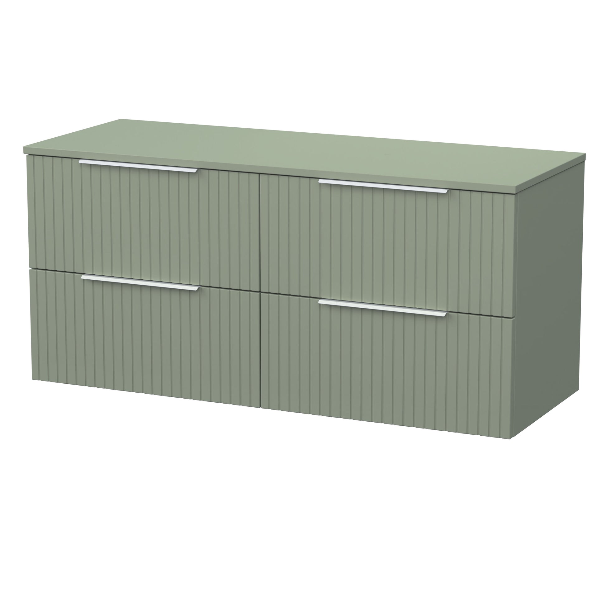 [BFLF3124W2] Callingwood Contemporary Wall Hung 4 Drawer 1200mm Vanity Unit with Laminate Worktop, Choice of Colour - Cutout