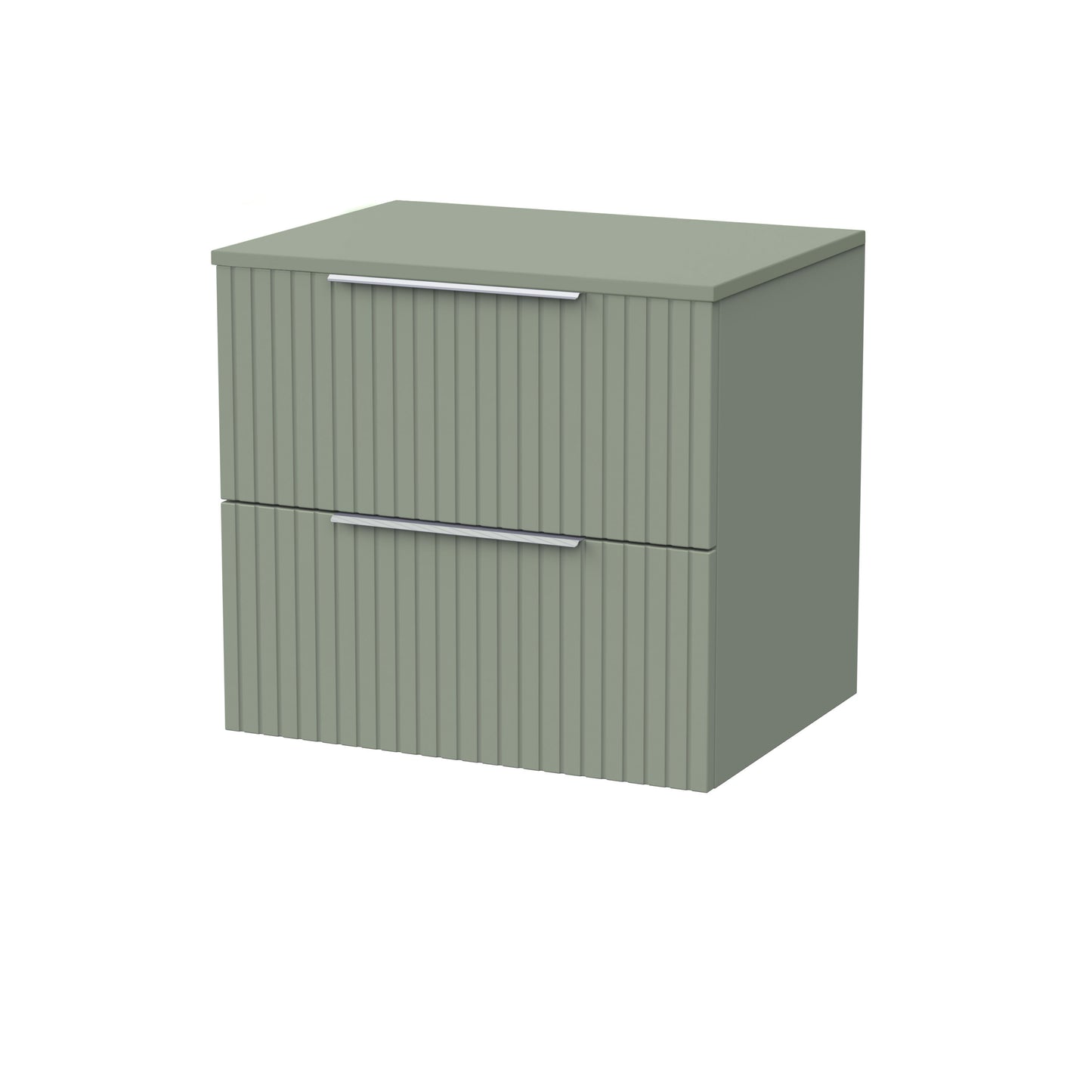 [BFLF3124W] Callingwood Contemporary Wall Hung 2 Drawer Vanity Unit with Laminate Worktop, Choice of Size and Colour - Cutout