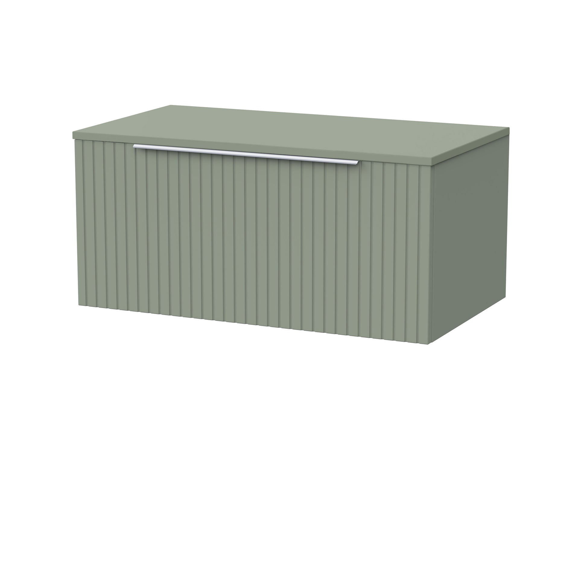 [BFLF3125W] Callingwood Contemporary Wall Hung 1 Drawer Vanity Unit with Laminate Worktop, Choice of Size and Colour - Cutout