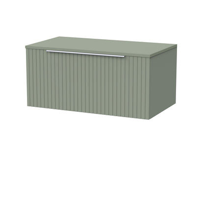 [BFLF3125W] Callingwood Contemporary Wall Hung 1 Drawer Vanity Unit with Laminate Worktop, Choice of Size and Colour - Cutout