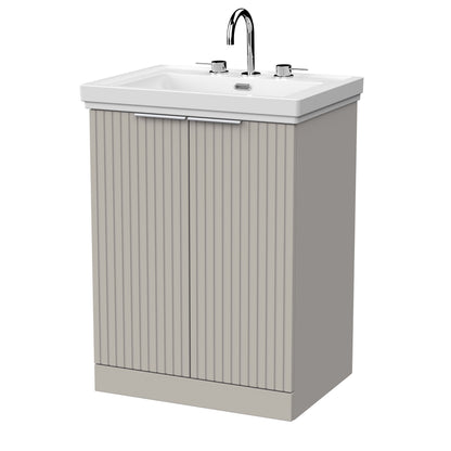 [BFLF3203B] Callingwood Contemporary Floor Standing 2 Door Vanity Unit with Traditional 3 Tap Hole Fireclay Basin, Choice of Size and Colour - Cutout