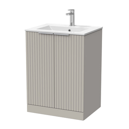 [BFLF3203C] Callingwood Contemporary Floor Standing 2 Door Vanity Unit with Minimalist Ceramic Basin, Choice of Size and Colour - Cutout